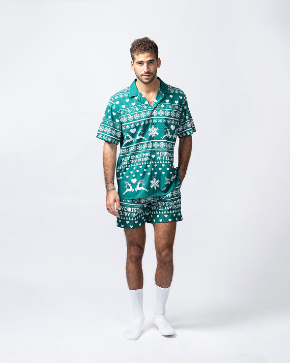Green Filthy Animal Pyjama Shirt
