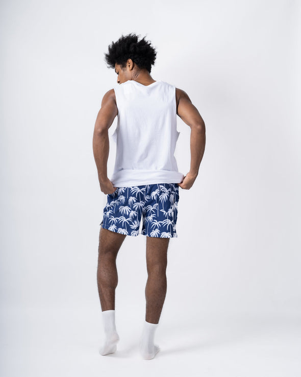 Keep Palm & Carry On Navy Boardies